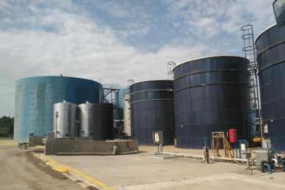 Imagen reciente de las instalaciones de la planta de purines de Tracjusa.
