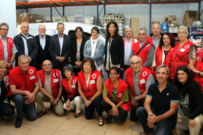 Trobada del president de Creu Roja Espanyola a la seu de la institució al Pla d’Urgell.