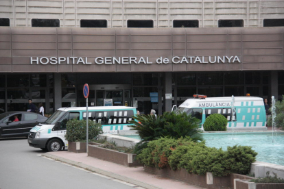 Una imatge d’ahir de l’entrada de l’Hospital General de Catalunya.