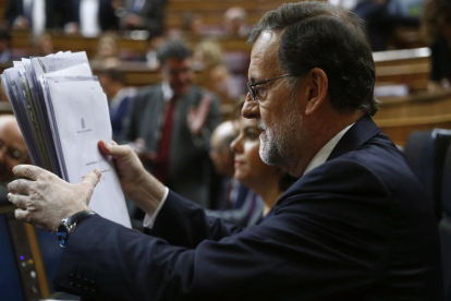 Rajoy, aquets dijous al Congrés durant el seu debat d'investidura.