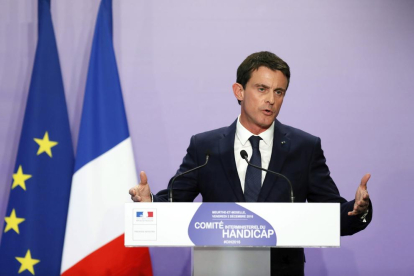 El primer ministre gal, Manuel Valls, ahir a Nancy.