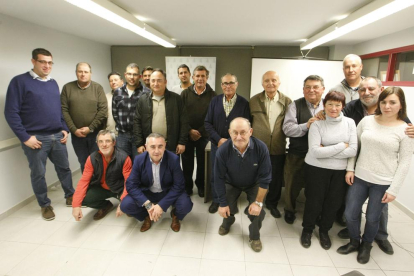 Foto de família de la junta directiva i els responsables de les deu sectorials d’Asaja Lleida.