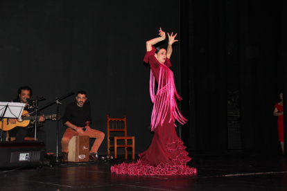 Un moment del festival flamenc ahir a l’Escorxador.