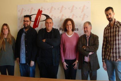 D'esquerra a dreta, Carla Vilaseca (Balaguer TV), Alberto Lijarcio (Mollerussa TV), Rafa Gimena (Col·legi de Periodistes), Carolina Gili (TV3 Lleida), Juan Cal (Grup SEGRE) i Francesc de Dios (Teleponent). D'esquerra a dreta, Carla Vilaseca (Balaguer TV),