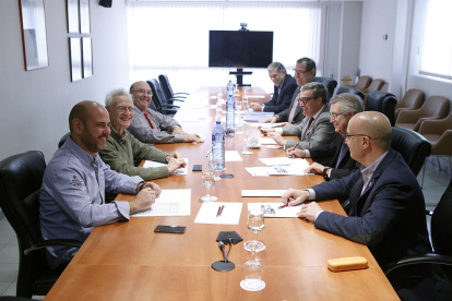 Imatge de la reunió del consell d’administració de Mercolleida celebrada ahir.