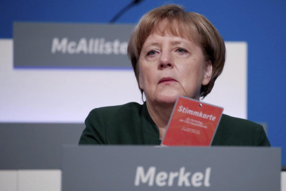 Angela Merkel, ayer en el congreso de la CDU en Essen.