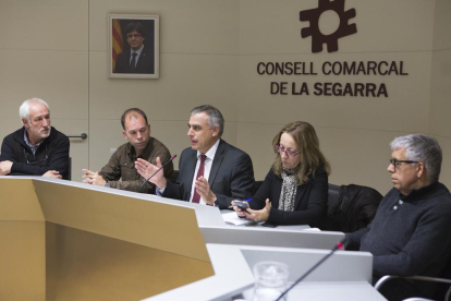 La presentació ahir del pla de mobilitat de la comarca.