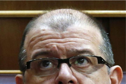 El exministro del Interior Jorge Fernández Díaz, durante el pleno del Congreso de este martes.