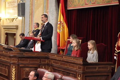Felip VI, en un moment del seu discurs d'apertura de la Legislatura.