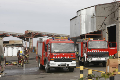 Ocho dotaciones trabajaron en el incendio de Maials. 