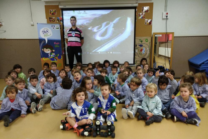 Els nens i les nenes de P-3 de l’Escola Alba van ser els primers a participar en la campanya de l’ICG.