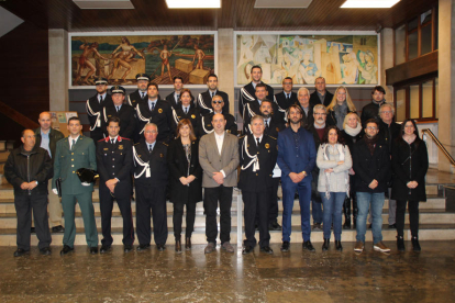 L’ajuntament de Balaguer va celebrar ahir una recepció amb familiars i altres cossos policials.