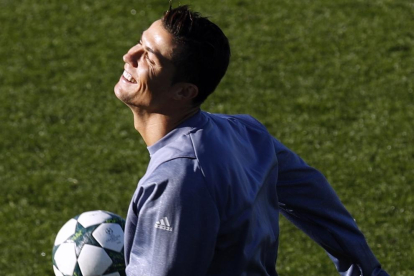 Cristiano Ronaldo durant un entrenament.