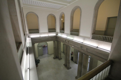 Vista interior de la antigua Audiencia, que acogerá el museo. 