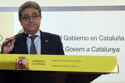 El delegado del Gobierno en Catalunya, Enric Millo, informó de los acuerdos del Consejo de Ministros.