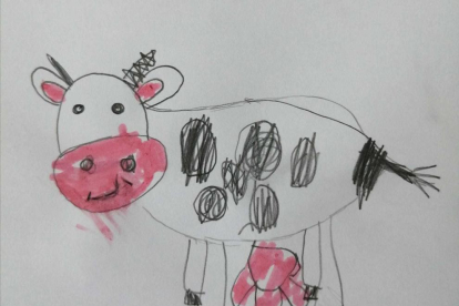 La vaca esbaiolada! Jana 4 anys