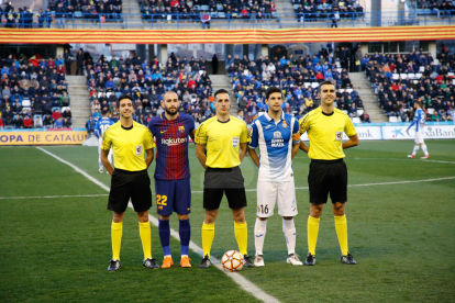 Imatges de la final entre el Barça i l'Espanyol al Camp d'Esports de Lleida