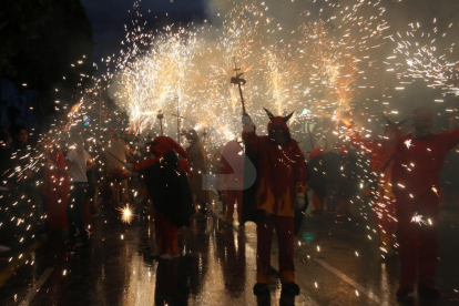 Imatges del correfoc de la Festa Major de Lleida 2018