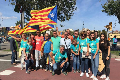 Milers de lleidatans hi van participar. Un total de 140 autocars van sortir de Lleida cap a la capital catalana.
