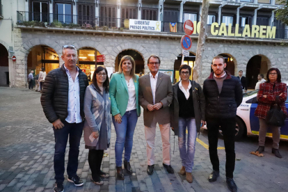 Artur Mas participó en el acto electoral de JxCat junto con Cañadell y Rivero en Balaguer.