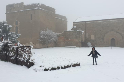 El Castell dels Templers de Gardeny nevat