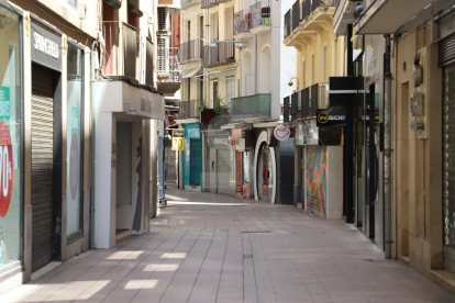 L'Eix Comercial de Lleida, en l'inici del nou confinament