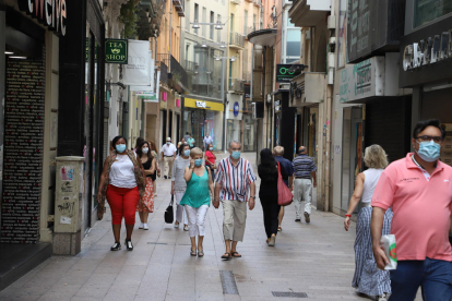L'Eix Comercial de Lleida, en l'inici del nou confinament