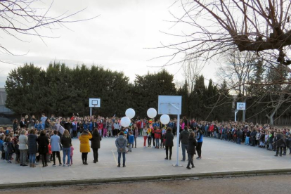 Centenares de alumnos de las comarcas leridanas se añadieron a la celebración del Día Escolar de la No violencia y la Paz, que tiene lugar cada 30 de enero coincidiendo con el aniversario de la muerte del líder pacifista Mahatma Gandhi.