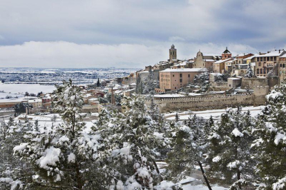 La nieve se ha dejado ver en cotas bajas del llano de Lleida, aunque sólo ha cogido en el Urgell y la Segarra.