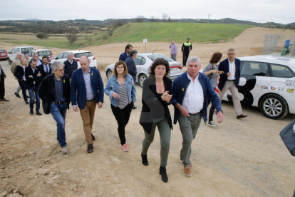 Teresa Jordà, la flamant consellera d'Agricultura, es va estrenar ahir a la Noguera inaugurant l'última fase del canal Algerri-Balaguer