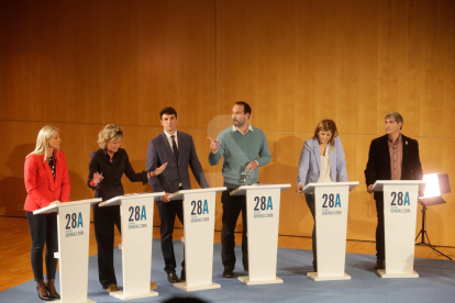 Imatges del debat electoral del Grup SEGRE
