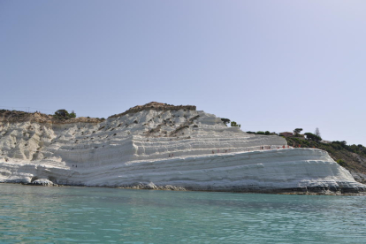 Scala dei Turchi a Realmonte, Agrigento, a la illa de Sicilia. Es una roca immensa roca blanca, que cau cap a l mar. Impressionant!!