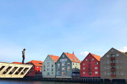 Vistes des del mirador del riu Nidelva, Trondheim.