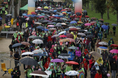 Participaron 1.500 personas a pesar de la lluvia.