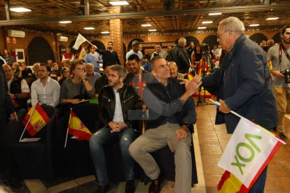 Acte de Vox a Lleida amb Javier Ortega Smith i talls d'uns 400 antifeixistes a l'N-240