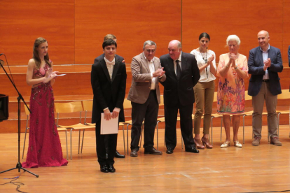 Nikolai Kuznetsov, ayer en el Auditori tras recibir el primer premio.