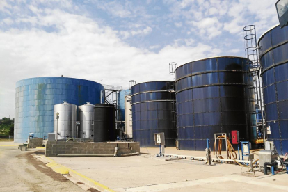 Imagen reciente de las instalaciones de la planta de purines de Tracjusa, en Juneda. 
