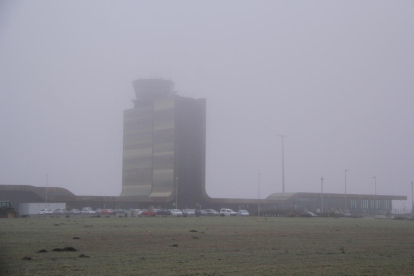 Una vista de l'aeroport de Lleida-Alguaire aquest dilluns, 2 de gener.