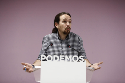Imatge del secretari general de Podem, Pablo Iglesias.
