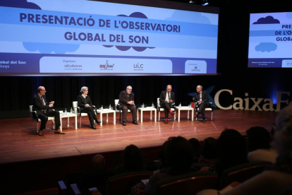 Un momento de la presentación del informe ayer en las instalaciones de CaixaForum Barcelona.