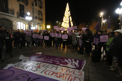 Imatge d’arxiu d’una protesta recent contra la violència masclista a Lleida.