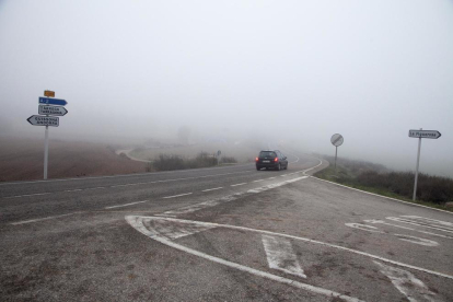 Imagen del acceso de la carretera L-310 a La Figuerosa (Tàrrega). 