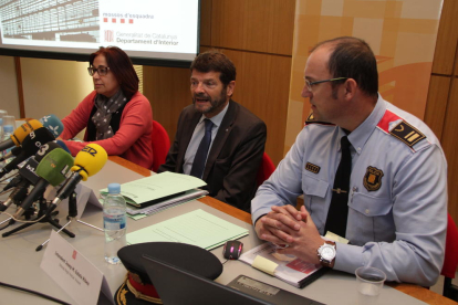 La roda de premsa del cap dels Mossos d'Esquadra, Albert Batlle, aquest dijous a Lleida.