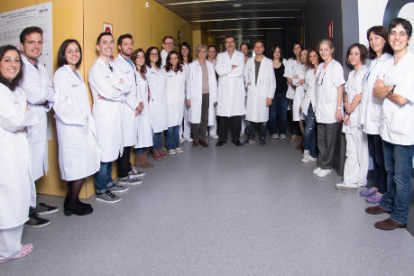 Imagen de los investigadores del Grup de Recerca de Patologia Oncològica del IRBLleida.