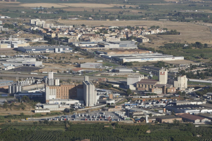 Vista aèria del polígon industrial El Segre de Lleida.
