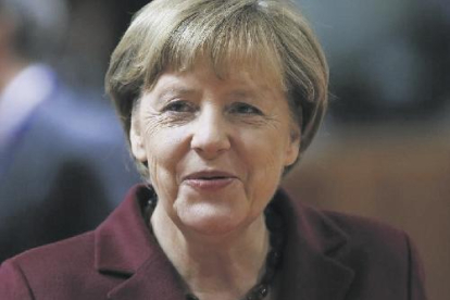 La cancellera alemanya Angela Merkel es presenta a la reelecció.