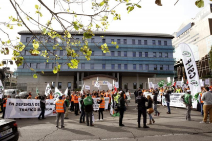 Imagen de una huelga de examinadores en 2015 en Madrid. 