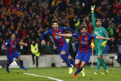 Sergi Roberto pasó ayer a la historia al anotar el sexto gol que permitía al Barça firmar la mayor goleada de la historia y que metía al equipo en cuartos de final.