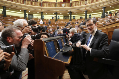 Mariano Rajoy ayer en el pleno del Congreso.
