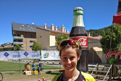 Eva Ledesma, ahir amb la medalla de campiona de Catalunya.